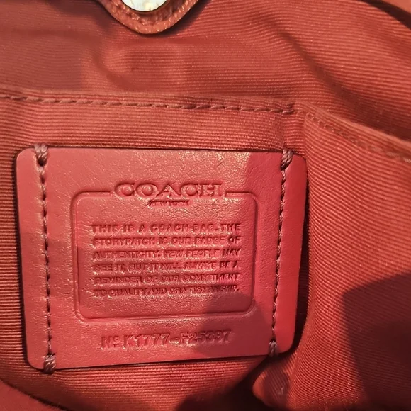 🍄 Coach Rose Leather Shoulder Bag - Picture 12 of 16